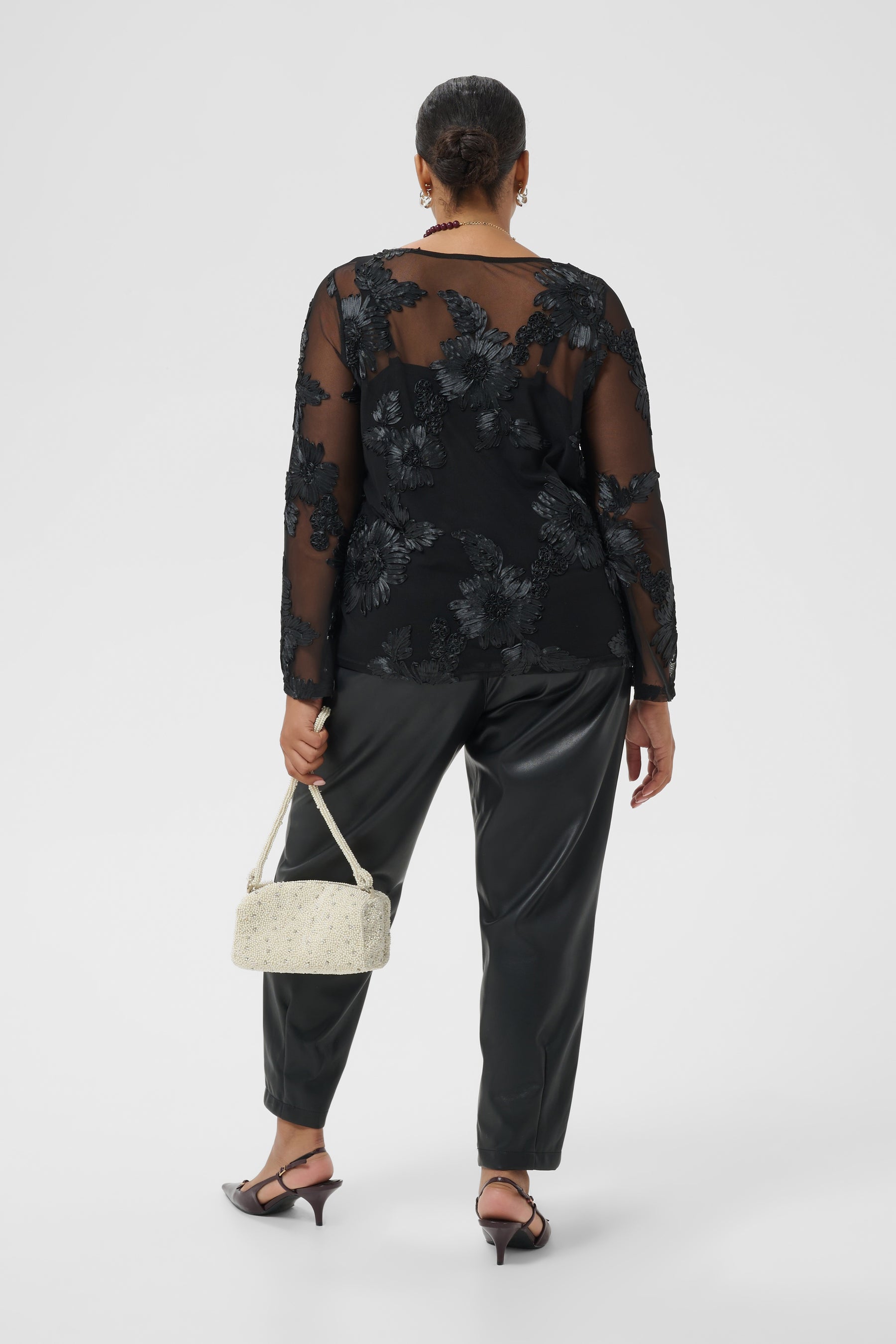 Kaffe Curve Juliana Lace Top in Black 