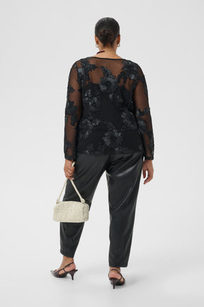 Kaffe Curve Juliana Lace Top in Black 