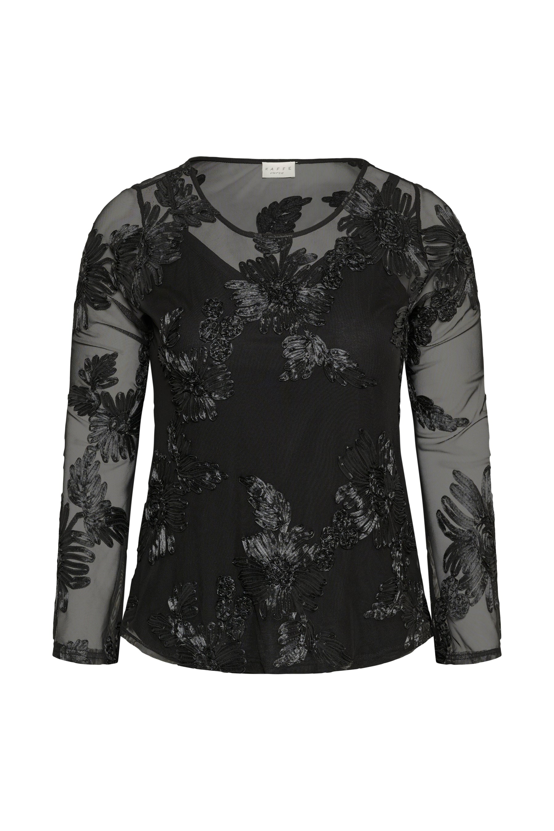 Kaffe Curve Juliana Lace Top in Black 