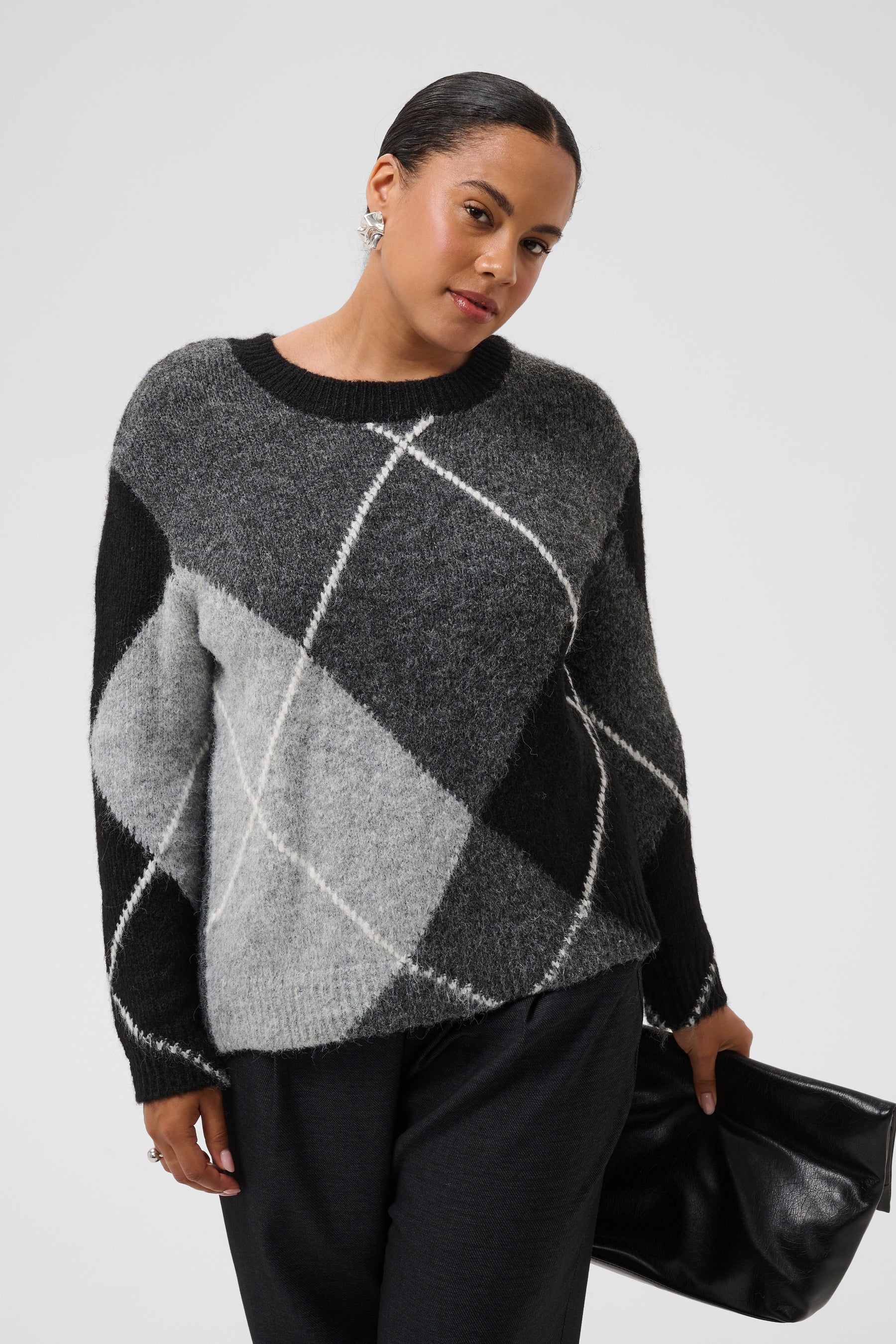 Kaffe Curve Kit Jumper in Grey