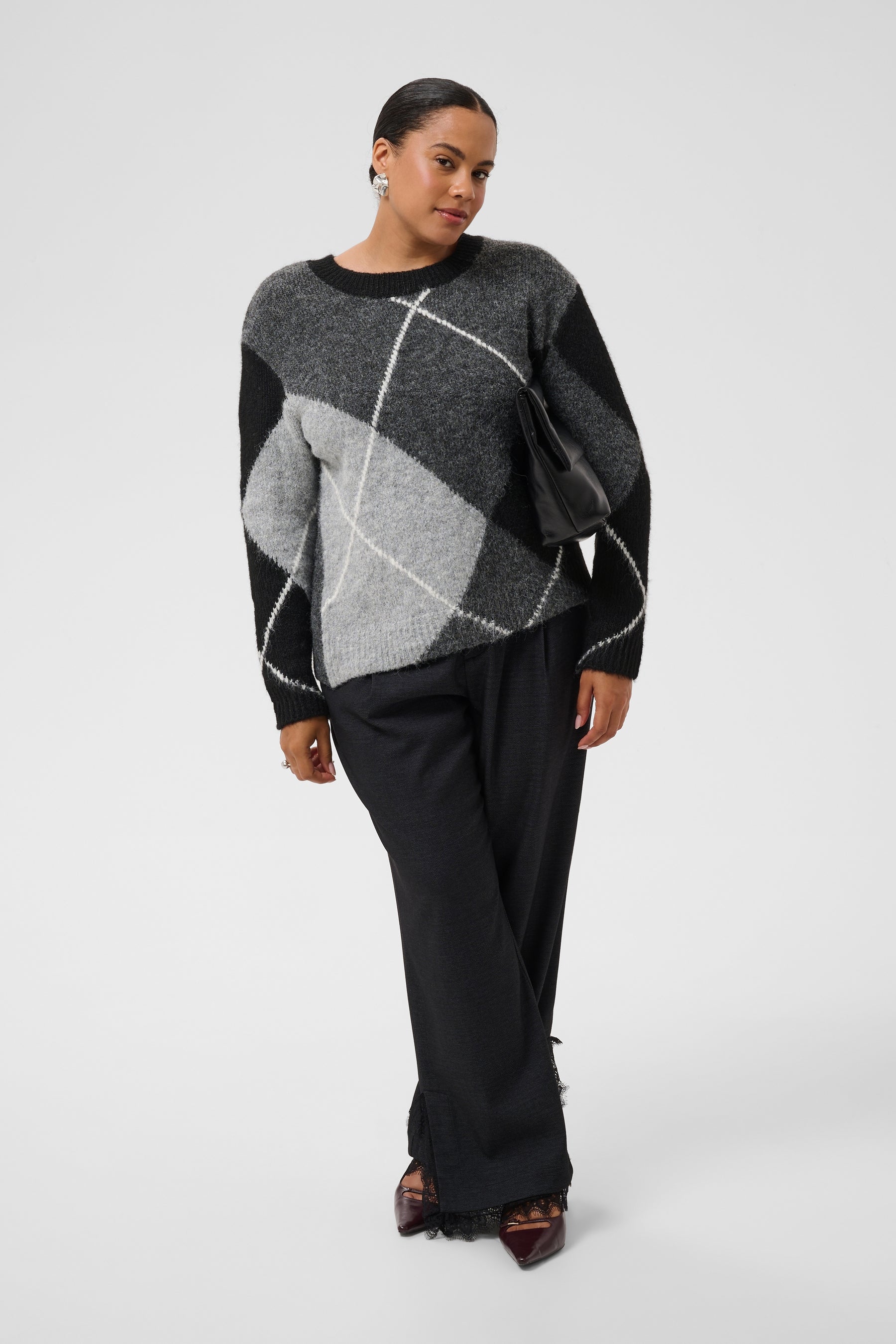 Kaffe Curve Kit Jumper in Grey 