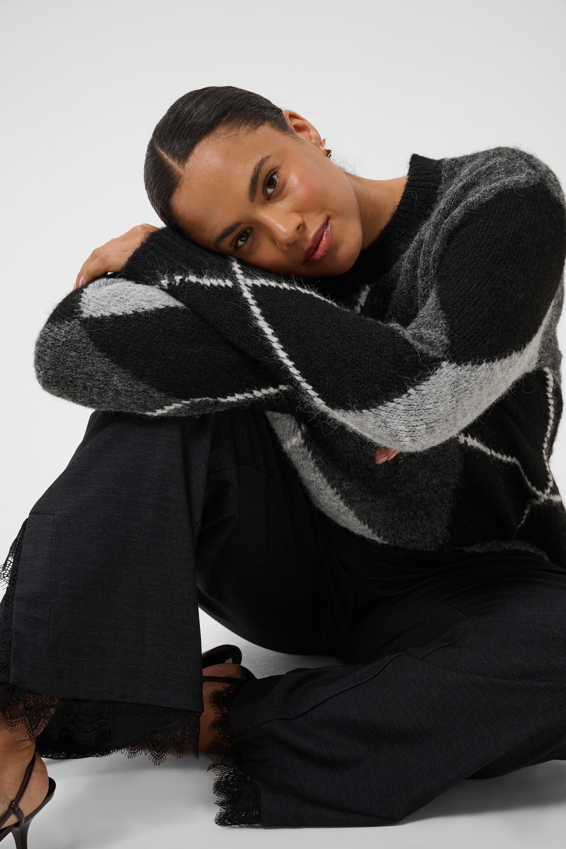 Kaffe Curve Kit Jumper in Grey 
