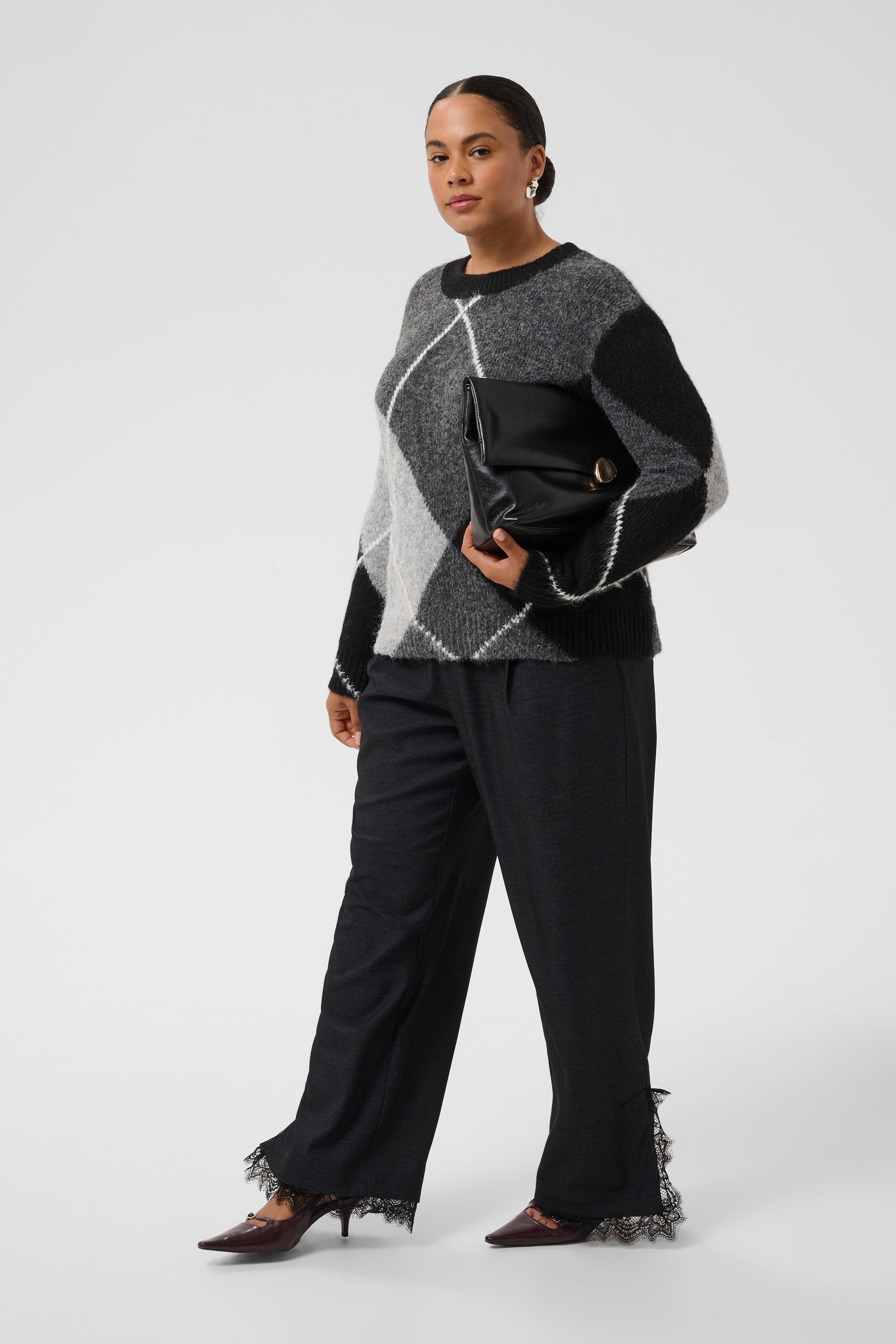 Kaffe Curve Kit Jumper in Grey  