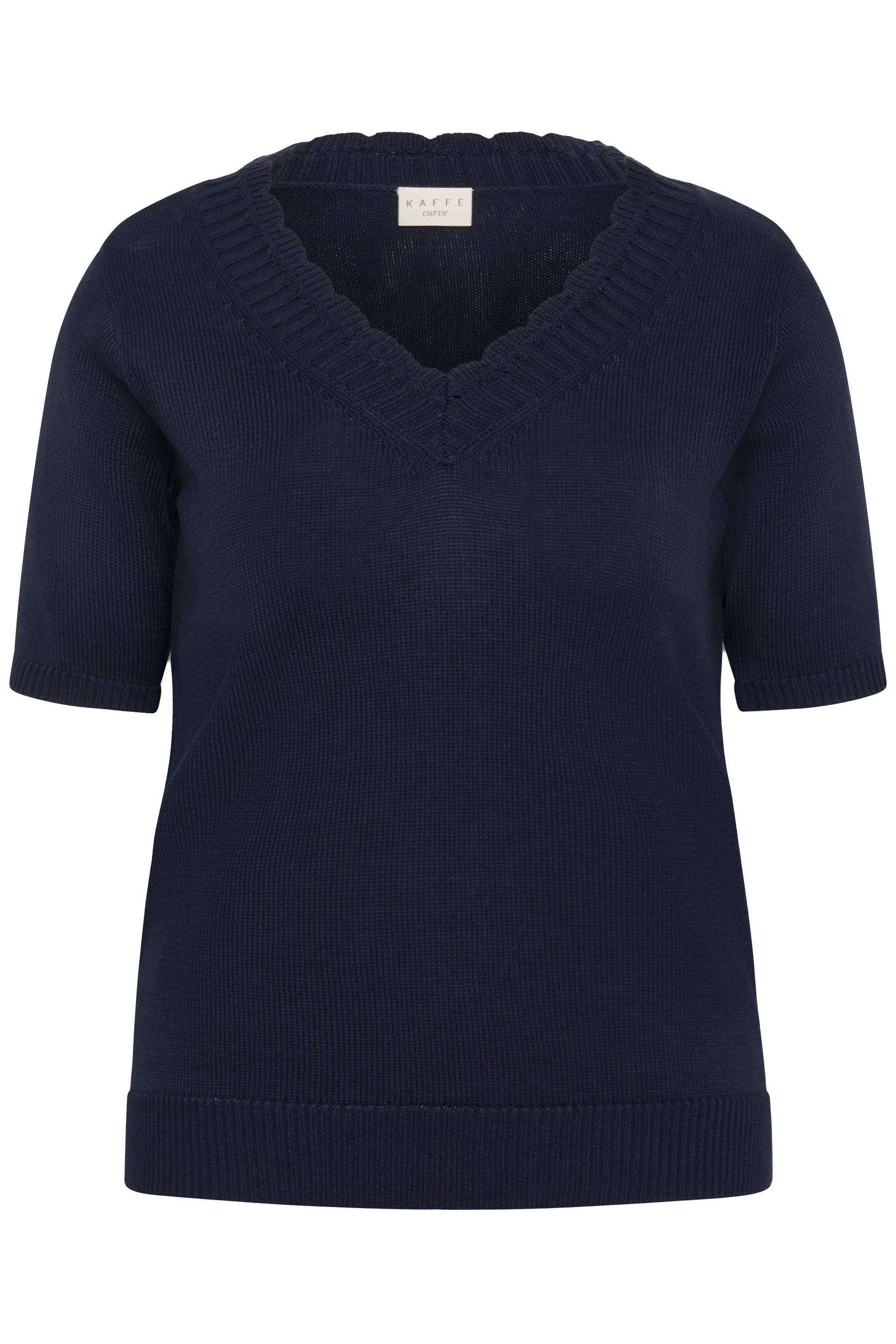 Kaffe Curve Leani Knit Top in Navy 