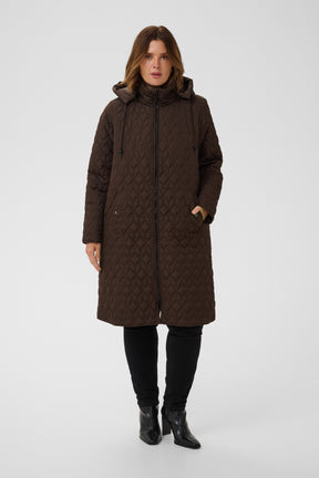 Kaffe Curve Leina Coat in Coffee Bean 