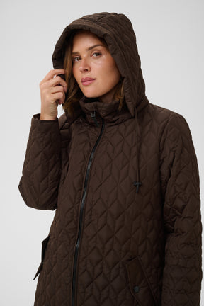 Kaffe Curve Leina Coat in Coffee Bean 