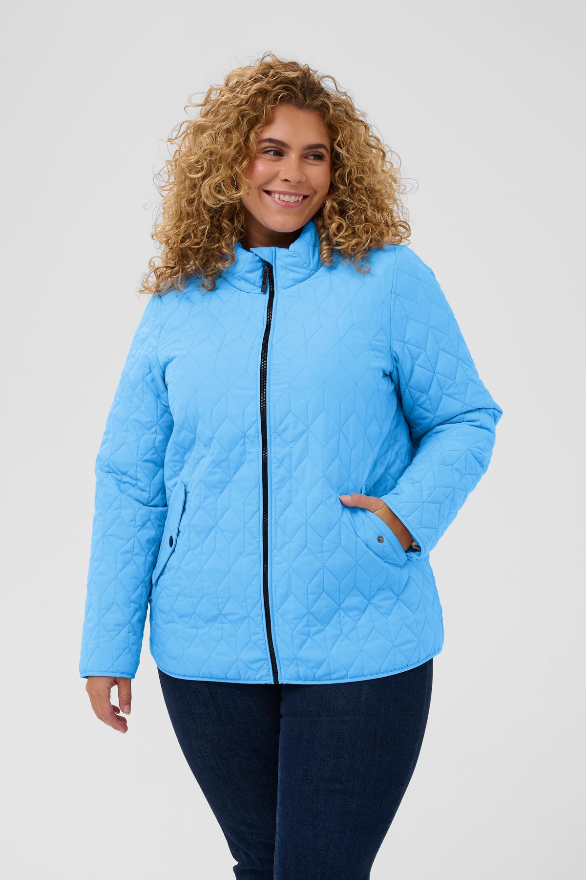 Kaffe Curve Leina Jacket in Blue