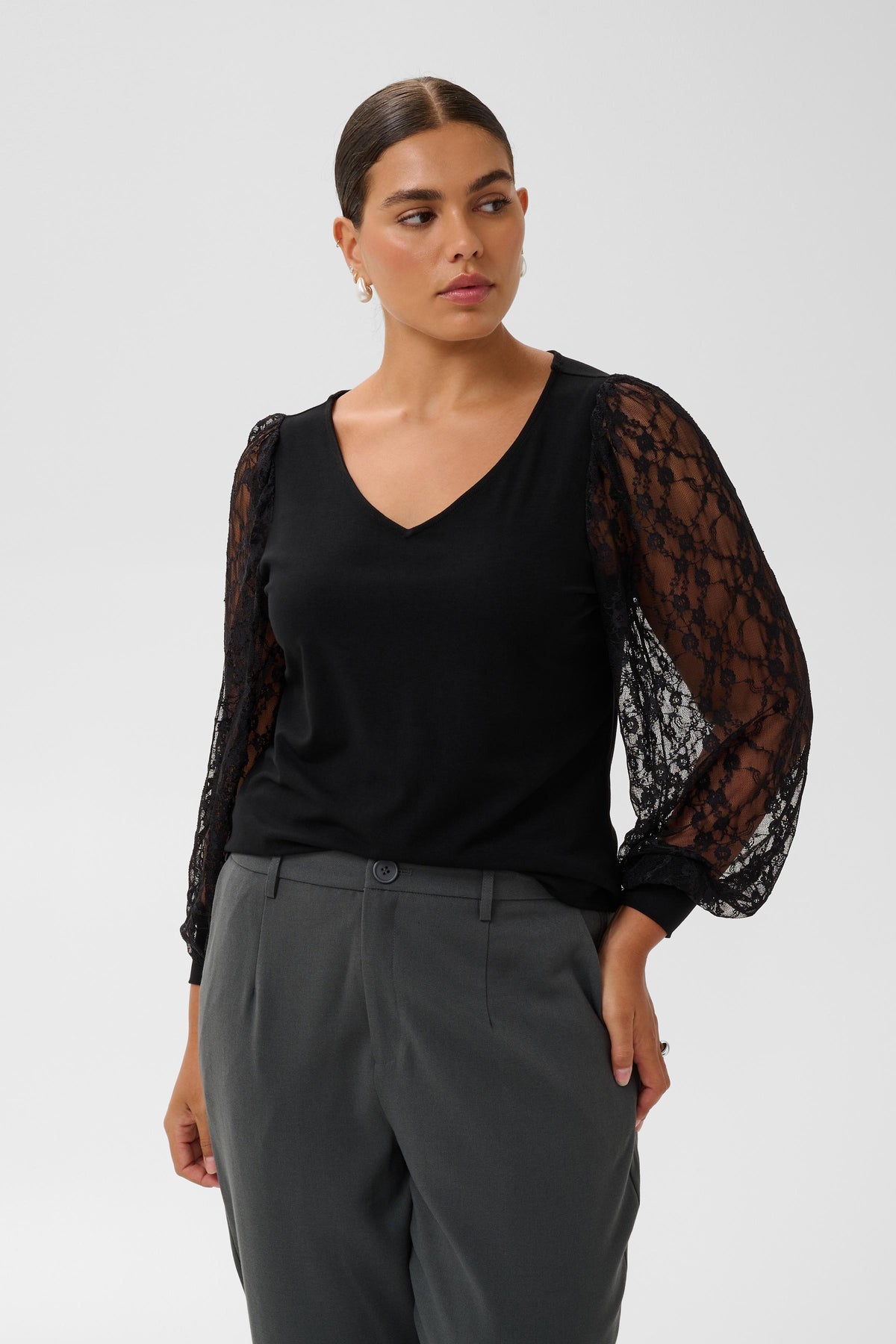 Kaffe Curve Leona Blouse in Black 