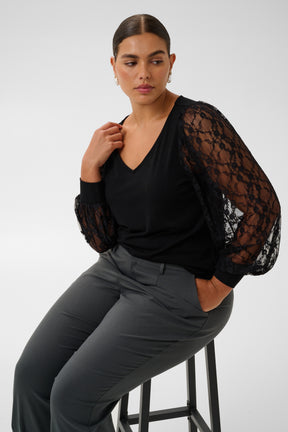 Kaffe Curve Leona Blouse in Black 