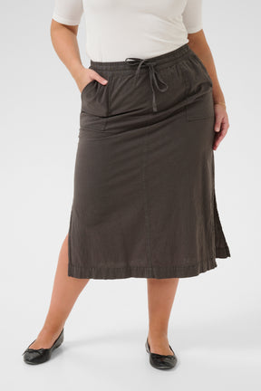 Kaffe Curve Liah Skirt in Charcoal