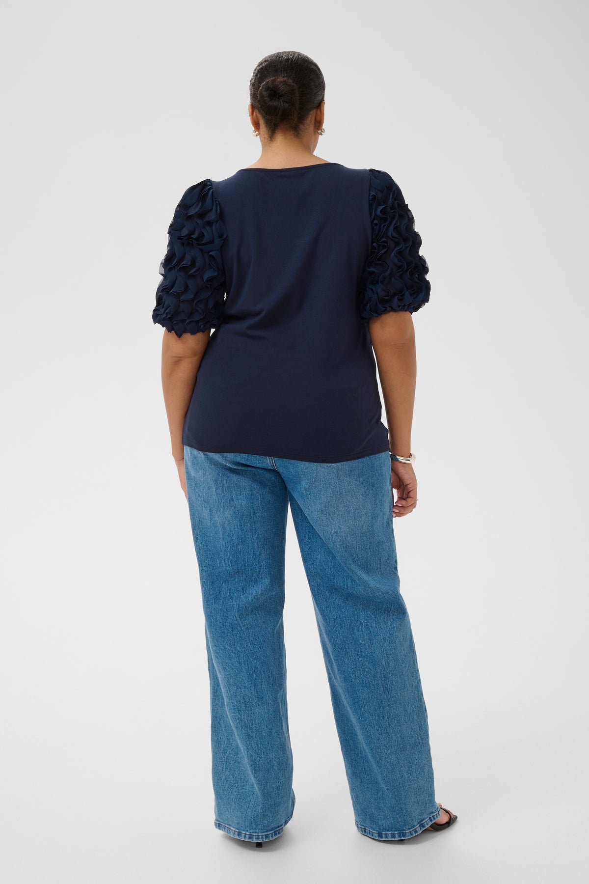 Kaffe Curve Linda T-Shirt in Navy 