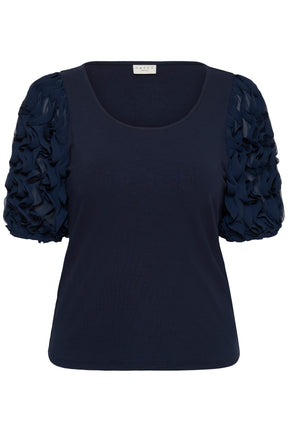 Kaffe Curve Linda T-Shirt in Navy 