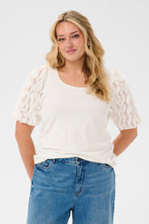 Kaffe Curve Linda T-Shirt in White 
