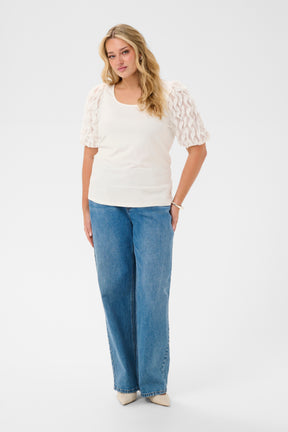 Kaffe Curve Linda T-Shirt in White 
