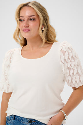 Kaffe Curve Linda T-Shirt in White 