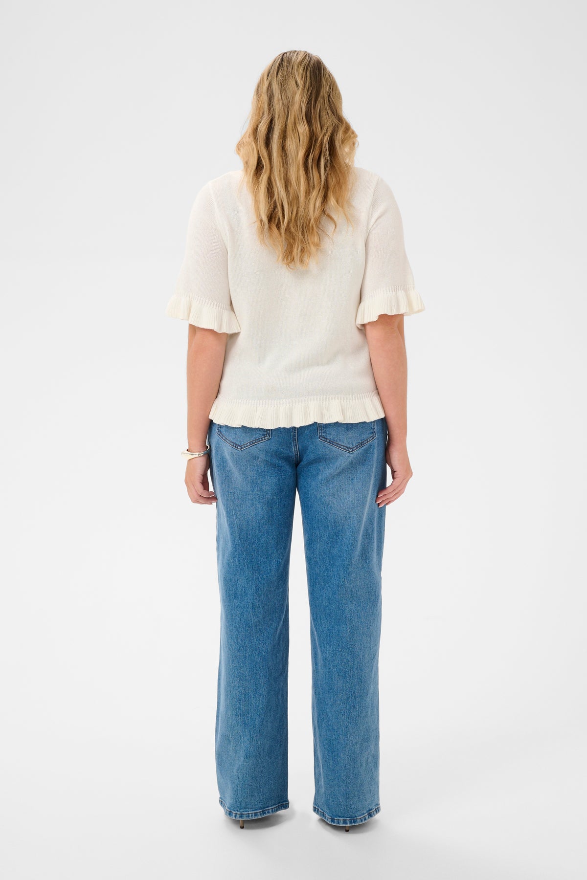 Kaffe Curve Lindsy Top in White 