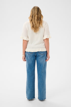 Kaffe Curve Lindsy Top in White 