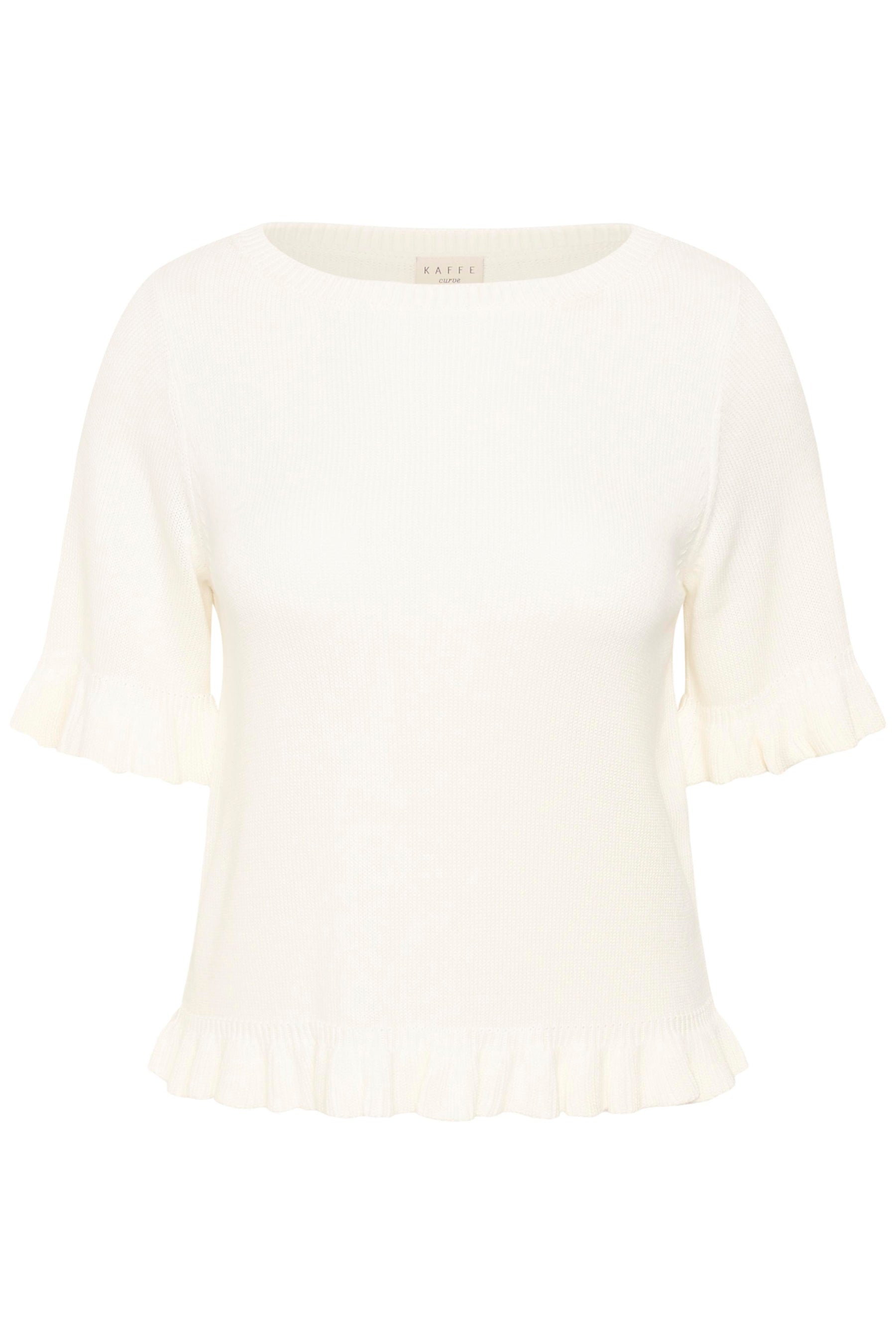 Kaffe Curve Lindsy Top in White 