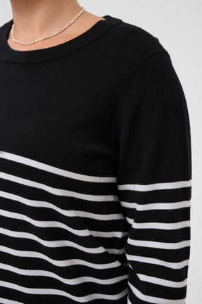 Kaffe Curve Liona Jumper in Black Stripe 