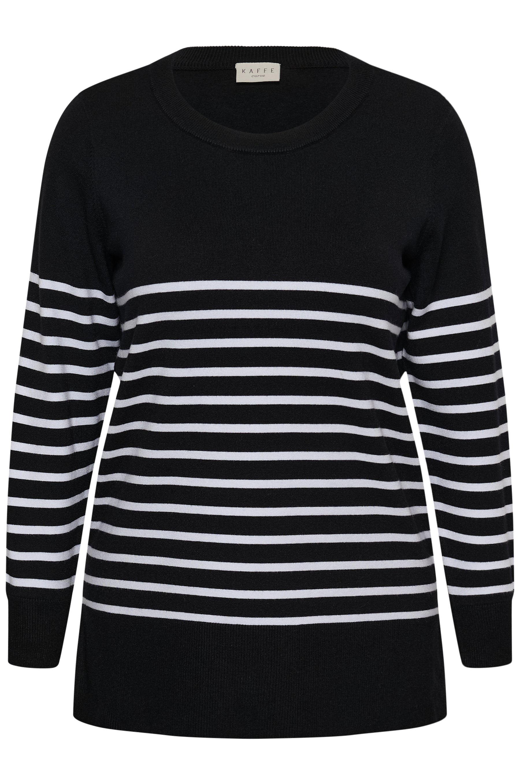 Kaffe Curve Liona Jumper in Black Stripe 