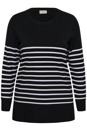 Kaffe Curve Liona Jumper in Black Stripe 