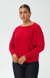 Kaffe Curve Lizzy Batwing Knit in Crimson