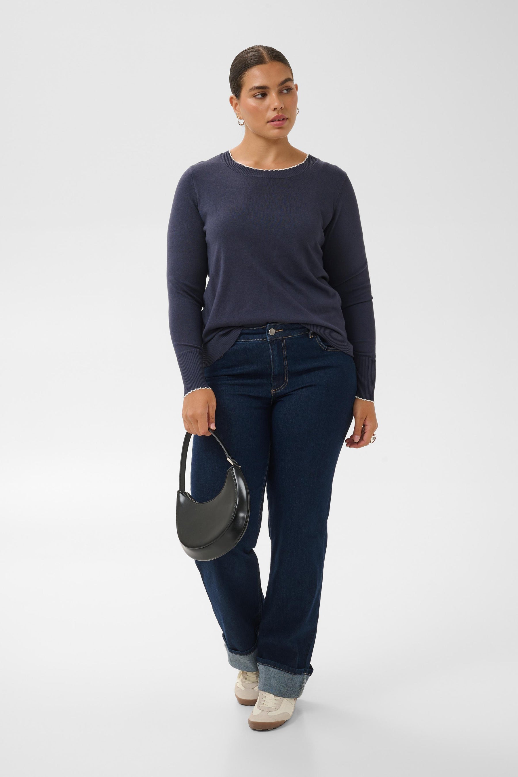 Kaffe Curve Lizzy Jumper in Graphite 