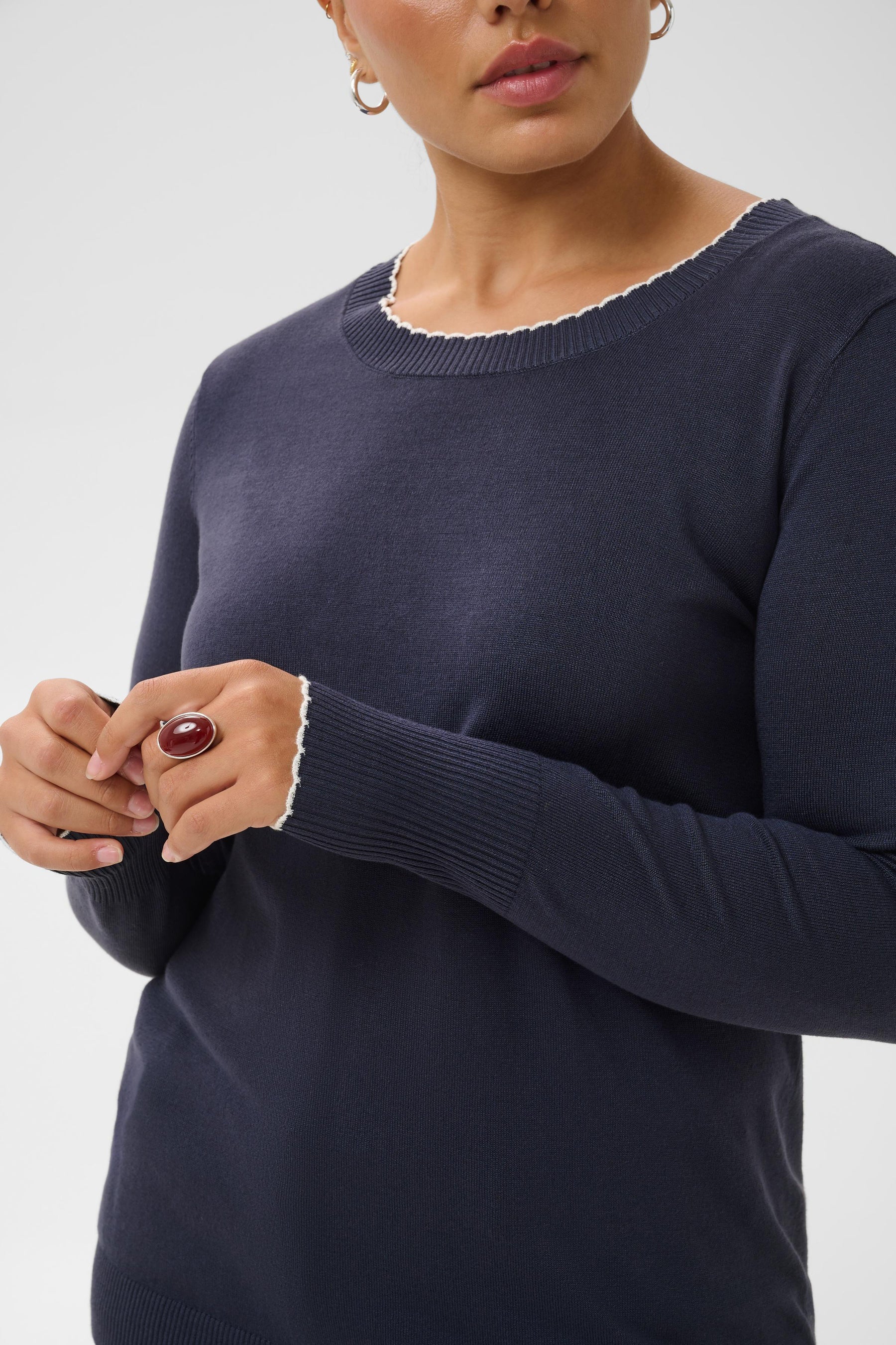 Kaffe Curve Lizzy Jumper in Graphite 