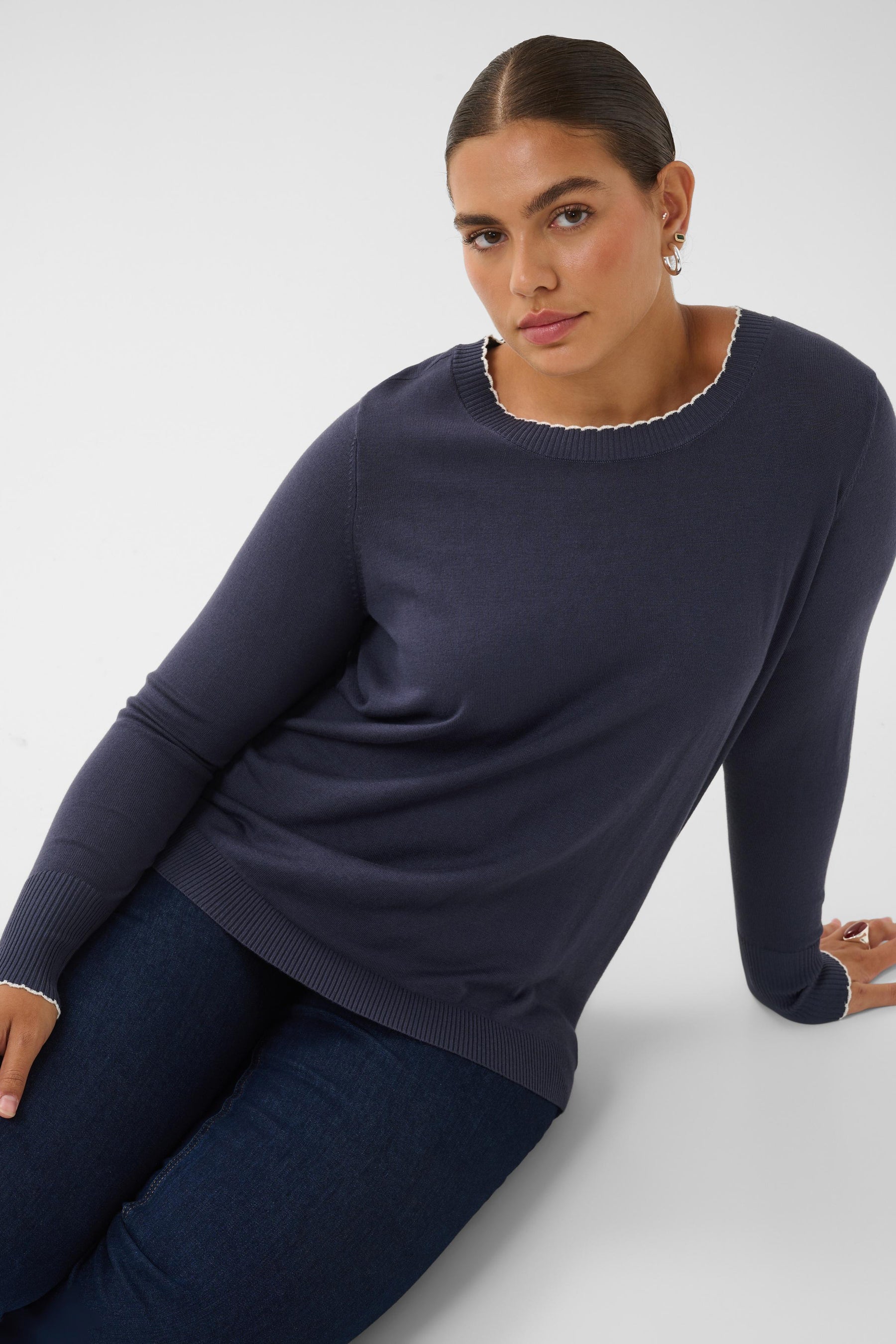 Kaffe Curve Lizzy Jumper in Graphite 