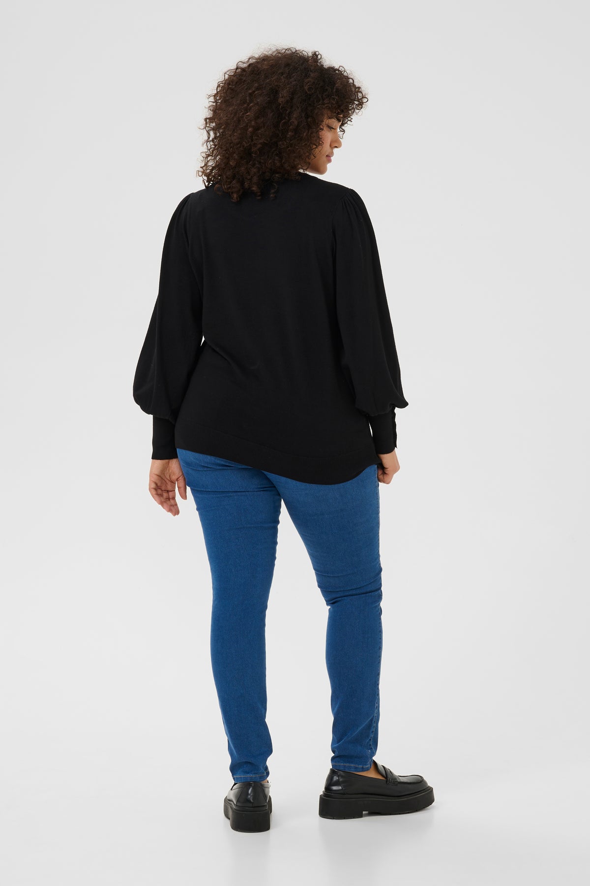 Kaffe Curve Lizzy Knit Jumper in Black