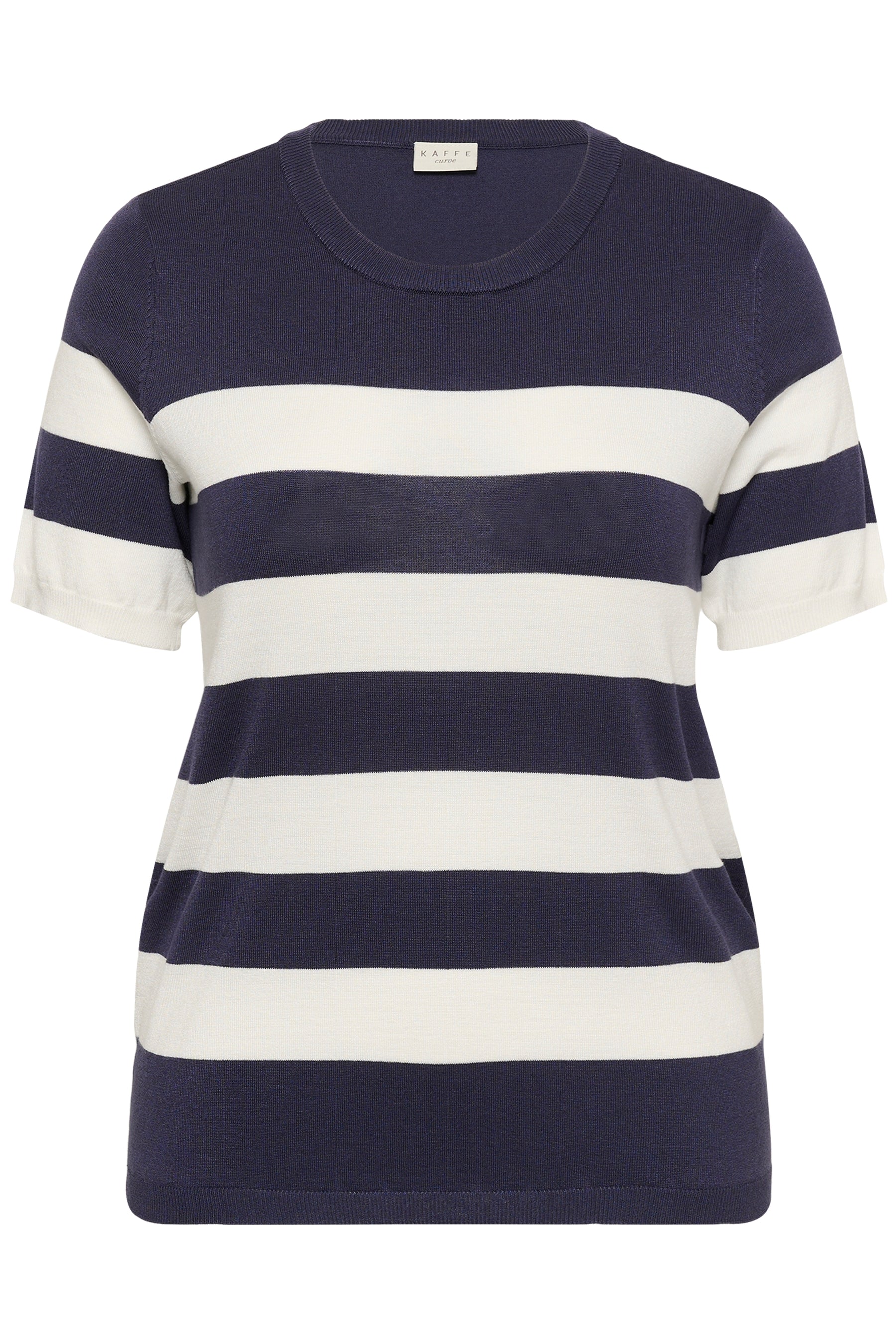 Kaffe Curve Lizzy Knit Top in Graphite Stripe 