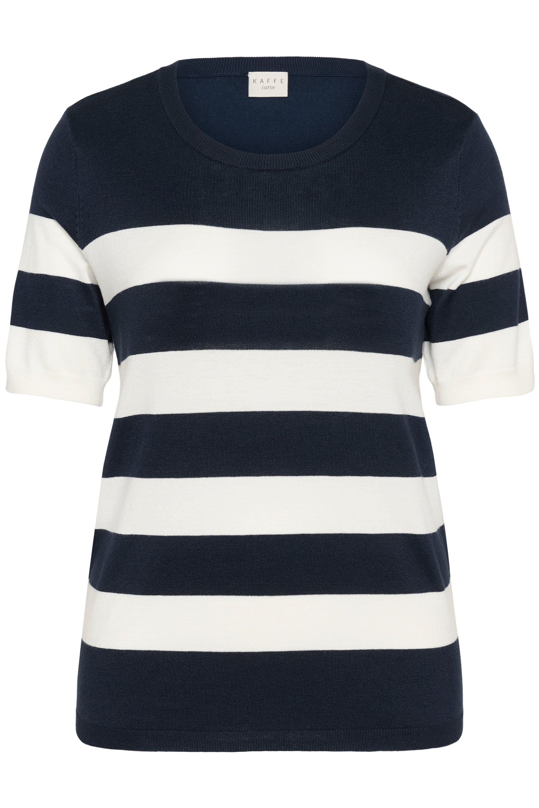 Kaffe Curve Lizzy Knit Top in Midnight Blue