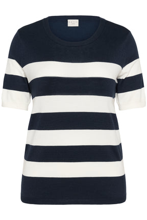 Kaffe Curve Lizzy Knit Top in Midnight Blue