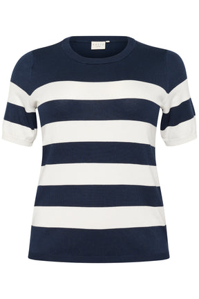 Kaffe Curve Lizzy Knit Top in Navy