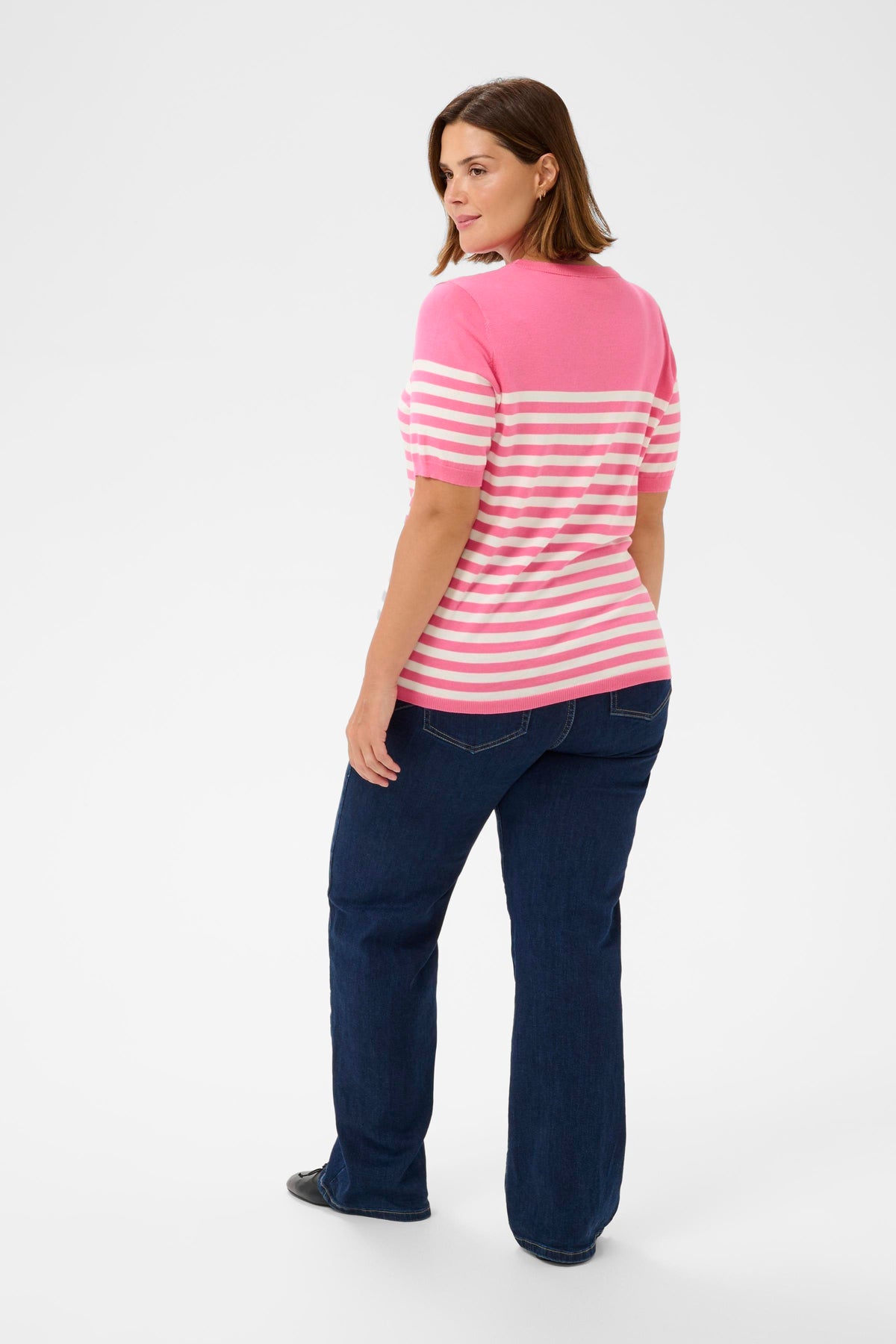 Kaffe Curve Lizzy Knit Top in Pink