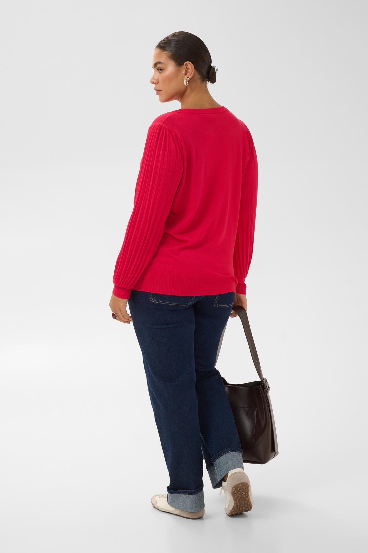 Kaffe Curve Loni L/S Jumper in Crimson 
