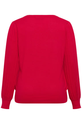Kaffe Curve Loni L/S Jumper in Crimson 