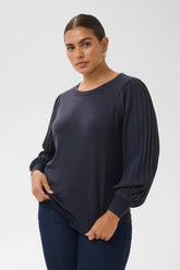 Kaffe Curve Loni L/S Jumper in Graphite 