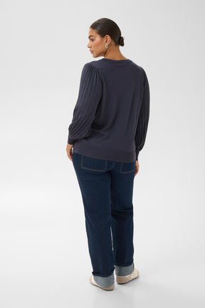 Kaffe Curve Loni L/S Jumper in Graphite 
