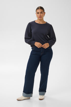 Kaffe Curve Loni L/S Jumper in Graphite 