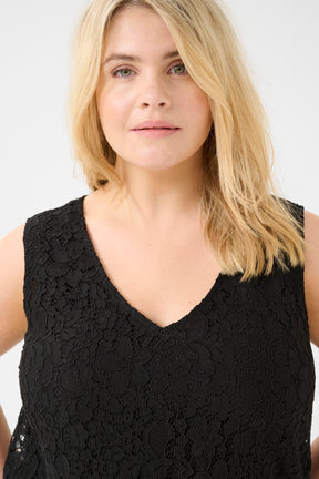 Kaffe Curve Lorani Lace Dress in Black