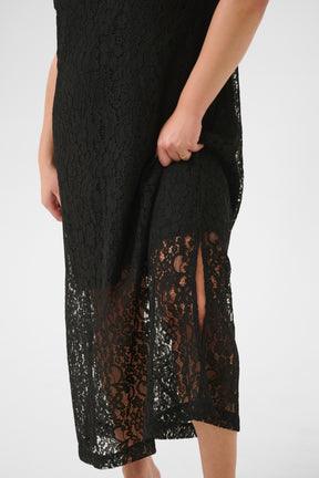 Kaffe Curve Lorani Lace Dress in Black