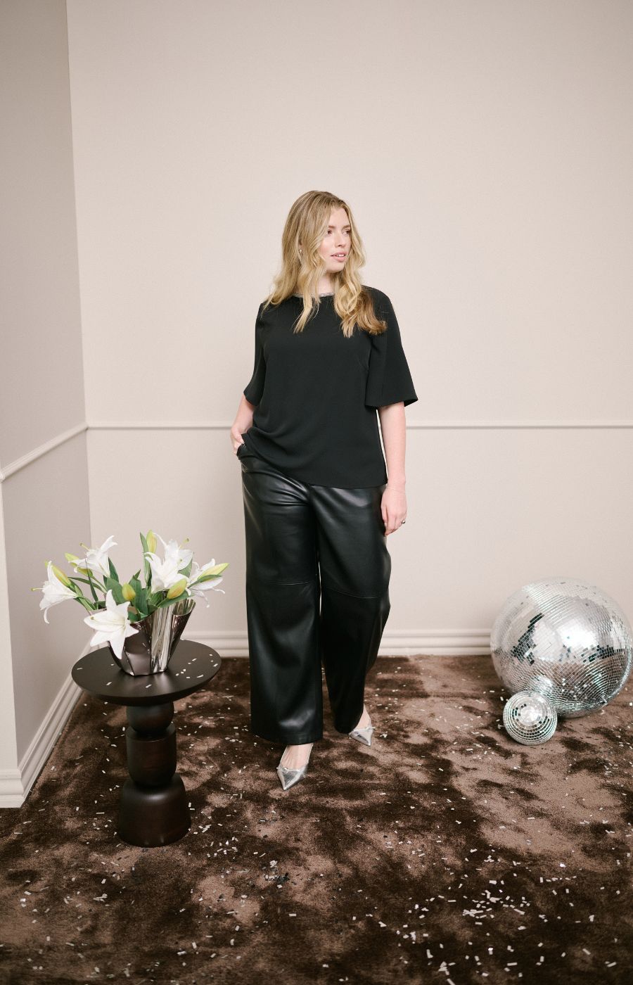 Kaffe Curve Lorinda Trousers in Black 
