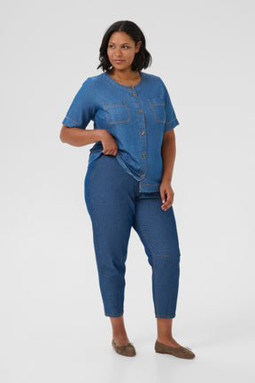 Kaffe Curve Louisa Shirt in Blue