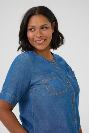 Kaffe Curve Louisa Shirt in Blue