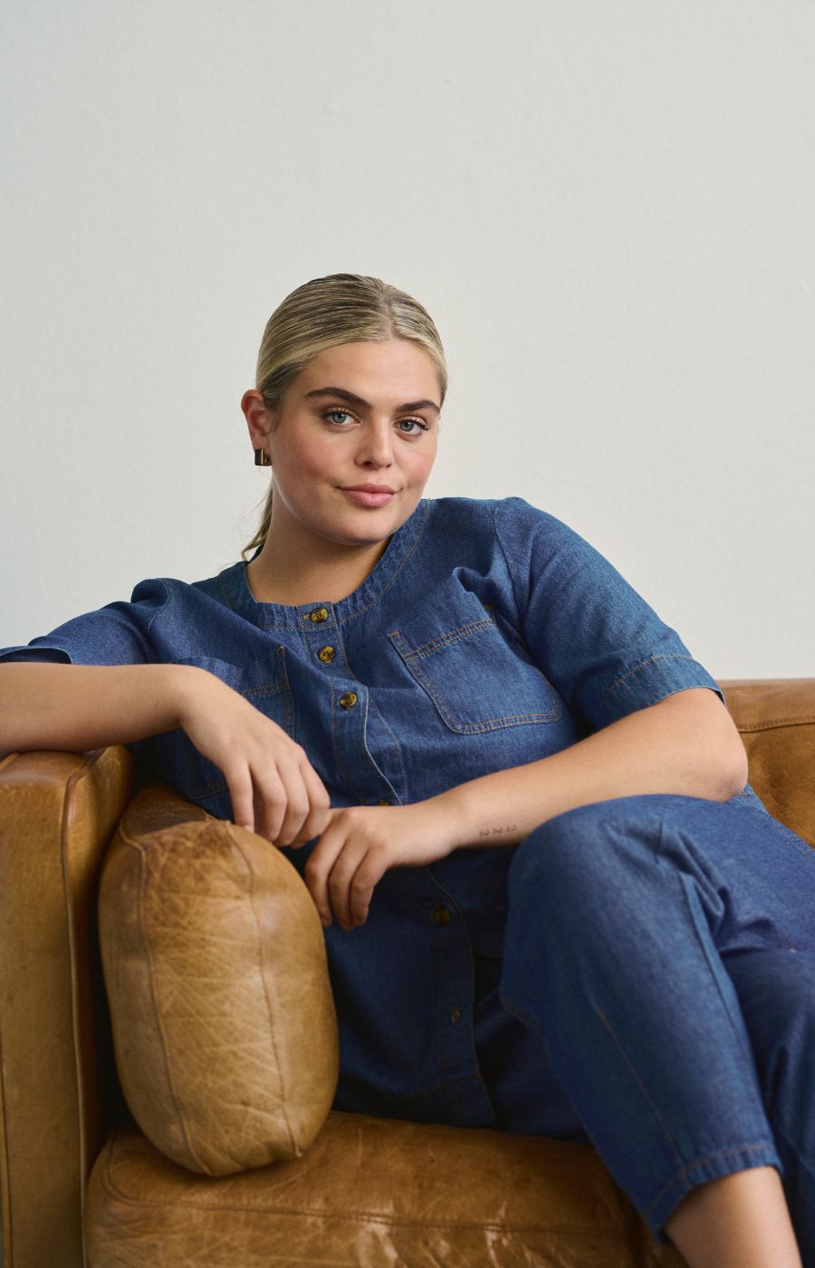 Kaffe Curve Louisa Shirt in Blue