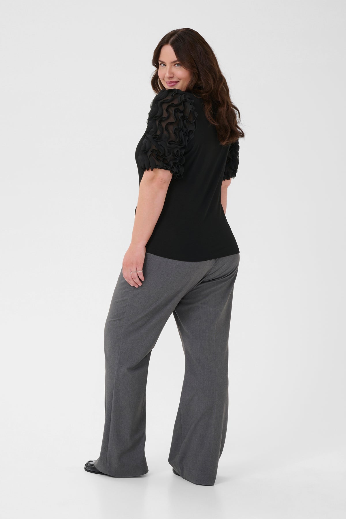 Kaffe Curve Lucinda T-Shirt in Black