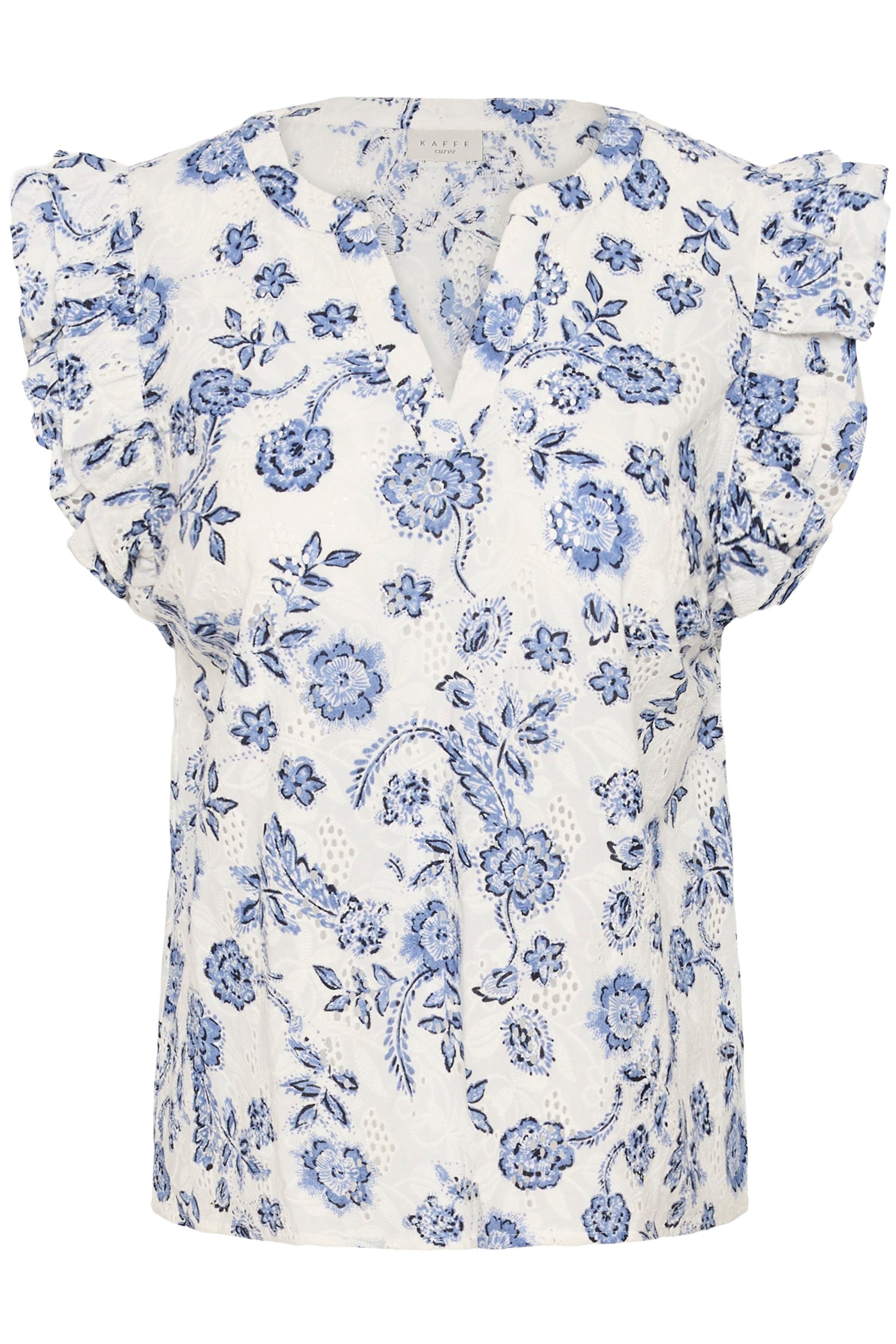 Kaffe Curve Lula Top in White 