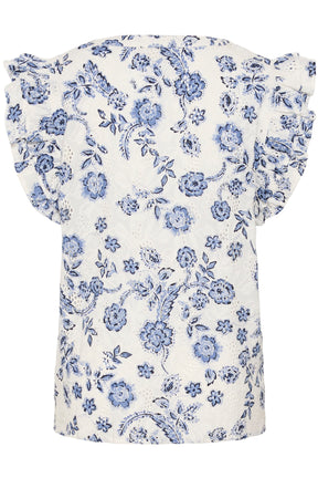 Kaffe Curve Lula Top in White. 