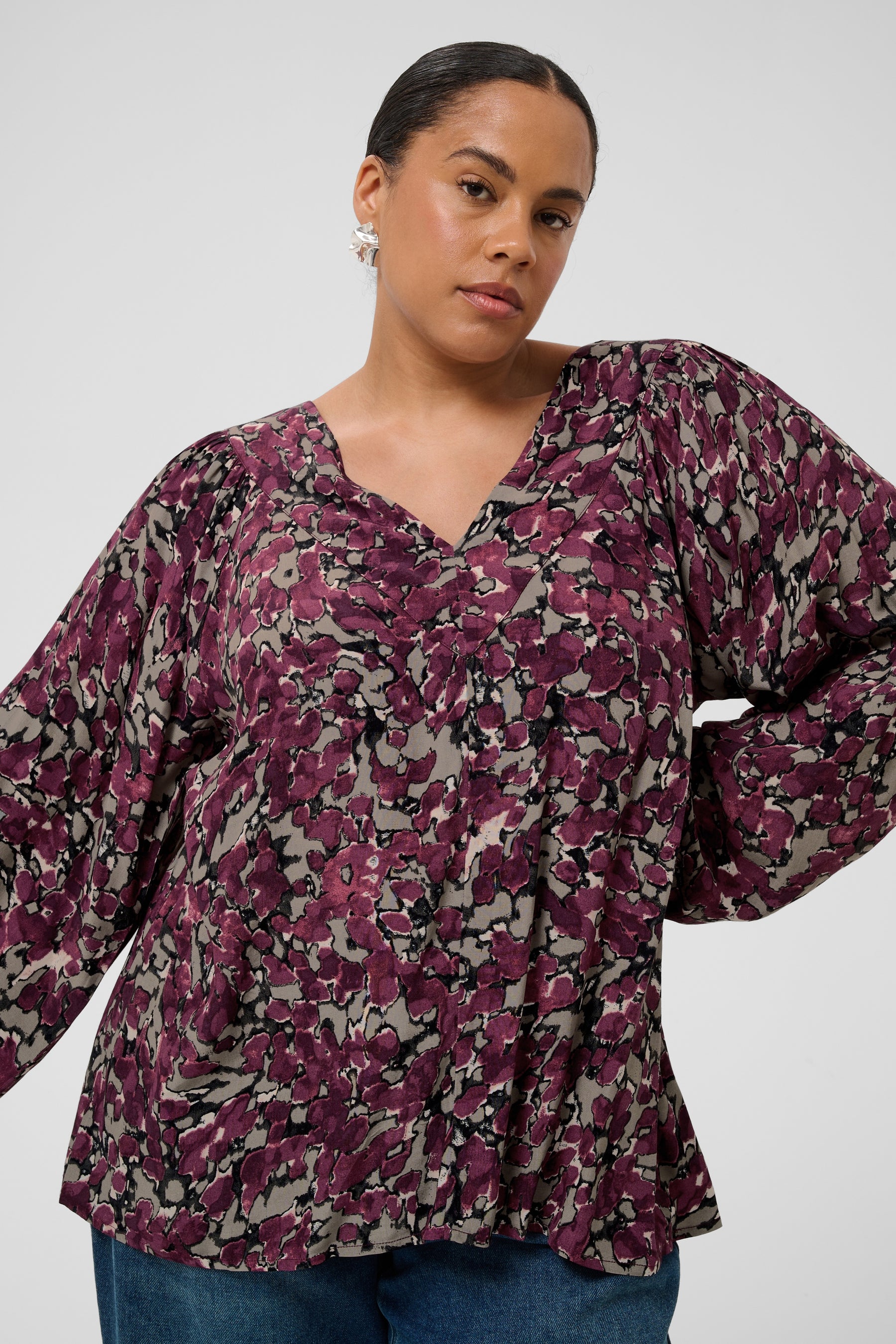 Kaffe Curve Maggie Blouse in Fudge 